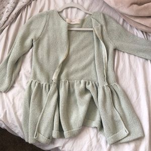 Zara knit peplum blouse